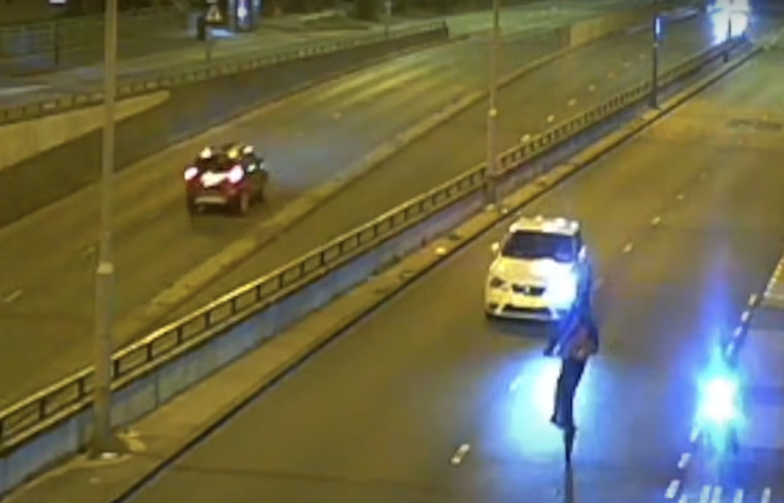 E-Bike rider pulling a wheelie before attack